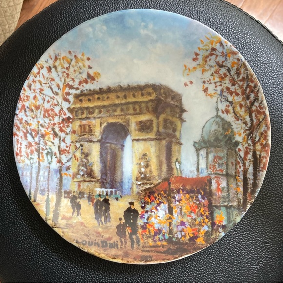 Porcelaine De Limoges France. L’Arc De Triomphe by Louis Dali Hand Painted 1977 - Picture 3 of 9